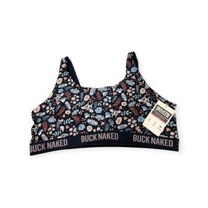 🆕 Duluth Trading Company Buck naked bralette in flower and moth print size XXL